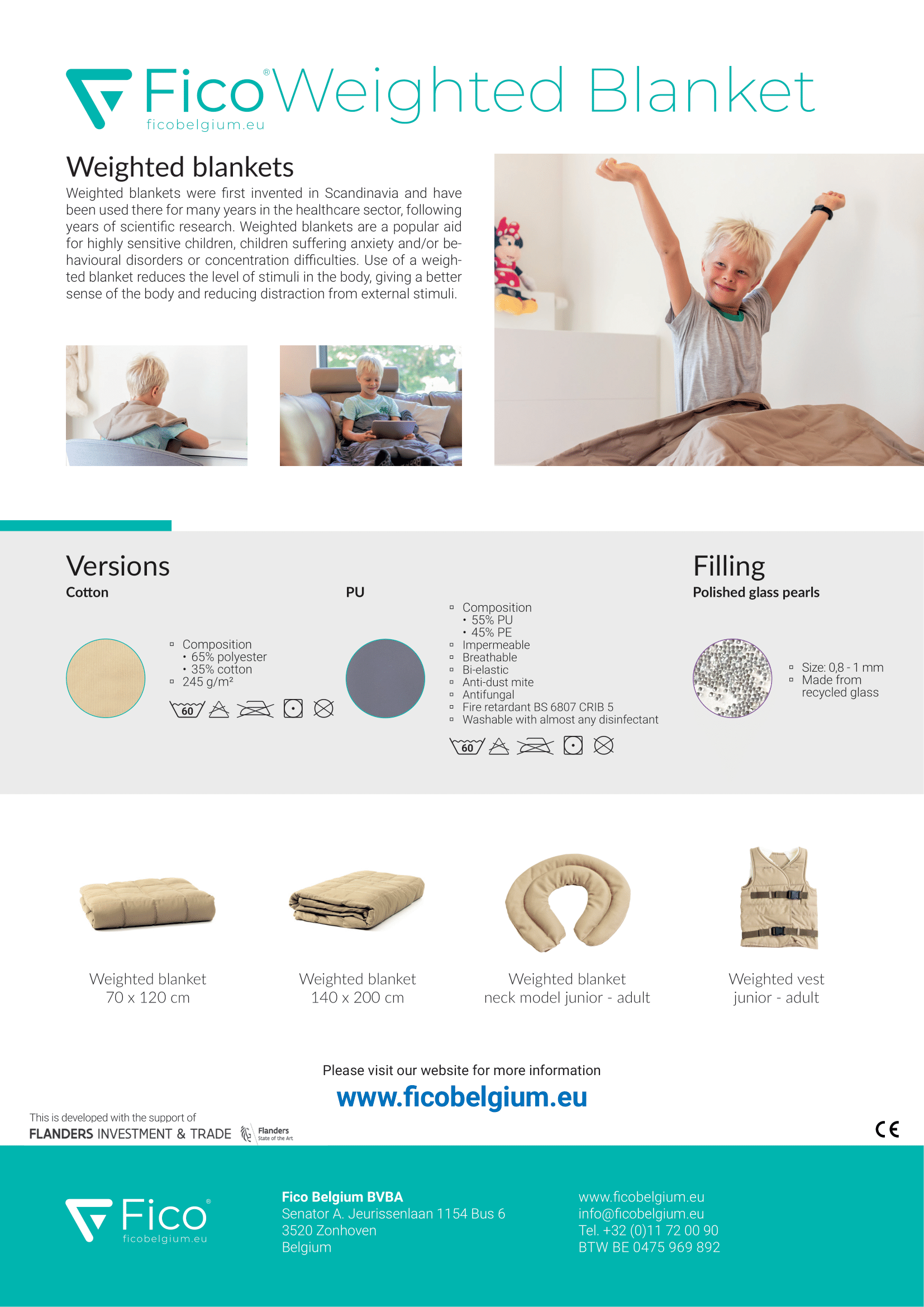 Flyer weighted blanket